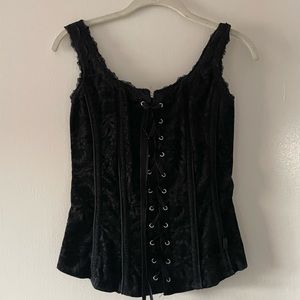 Velvet corset